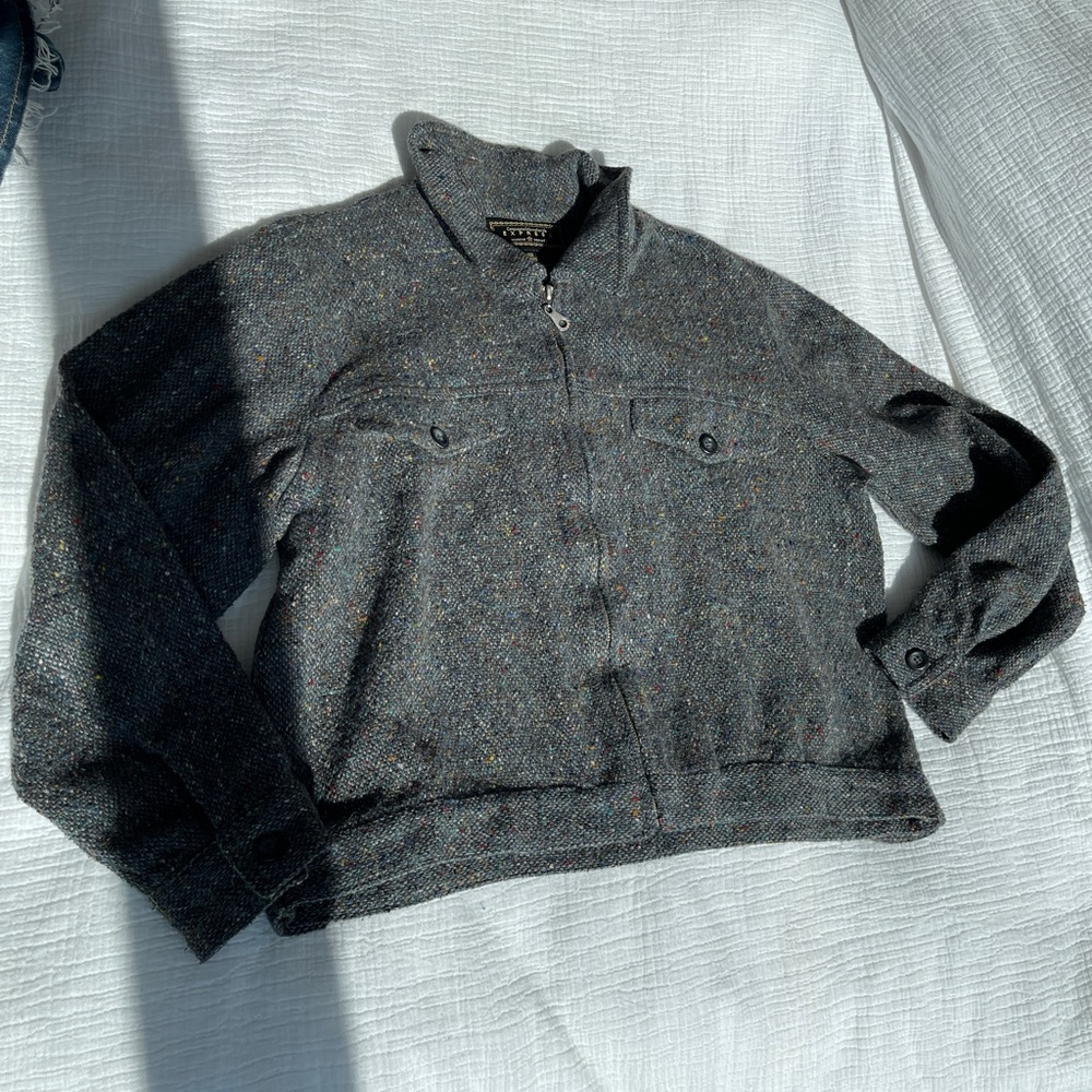 Gray Knit Jacket - image 1
